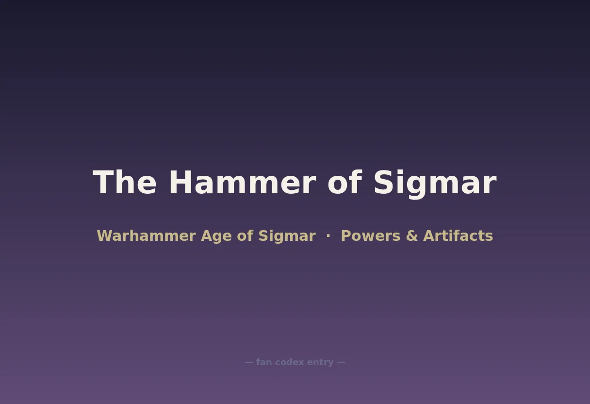 The Hammer of Sigmar